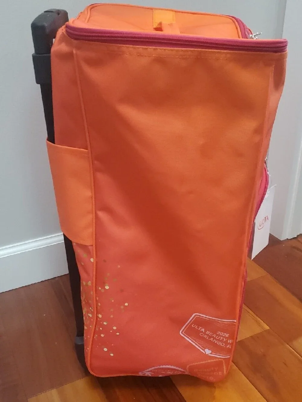 Ulta Beauty Orange Branded Rolling Makeup Case